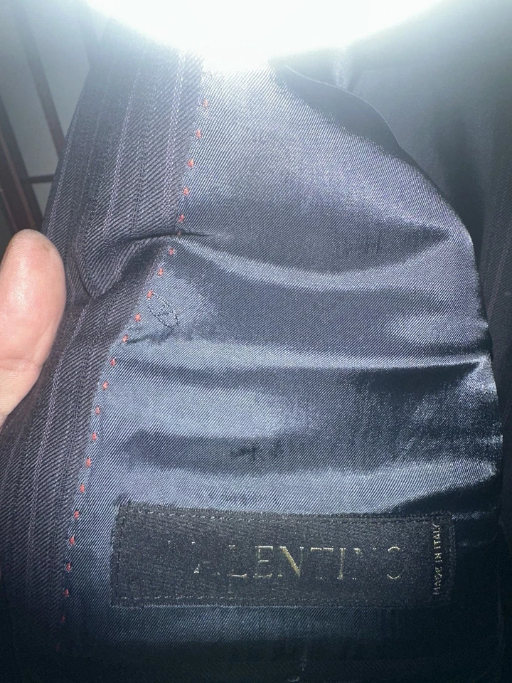 Traje a rayas azul oscuro Valentino para hombre Foto 4 de 4