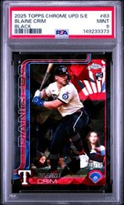 2025 Topps Chrome Sapphire #USC83 Blaine Crim Rookie Black Refractor /10 PSA 9