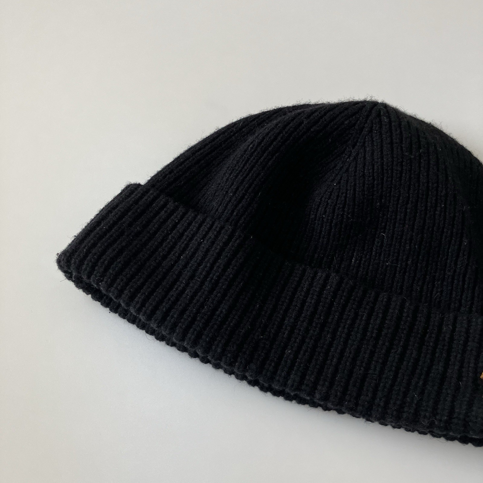 Cappello berretto vintage Polo Ralph Lauren misto lana pony taglia unica a costine nero