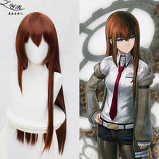 Steins Gate Makise Kurisu anime Costume Cosplay Wig 80cm