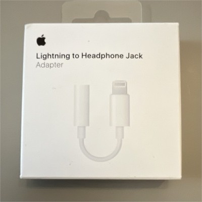 Apple Lightning to 3.5mm Headphone Jack Adapter MMX62AM/A White Short Cable