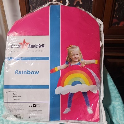 Dress Up America Rainbow Costume - Cute, Fun, Rainbow Costume for Kids Size M/L