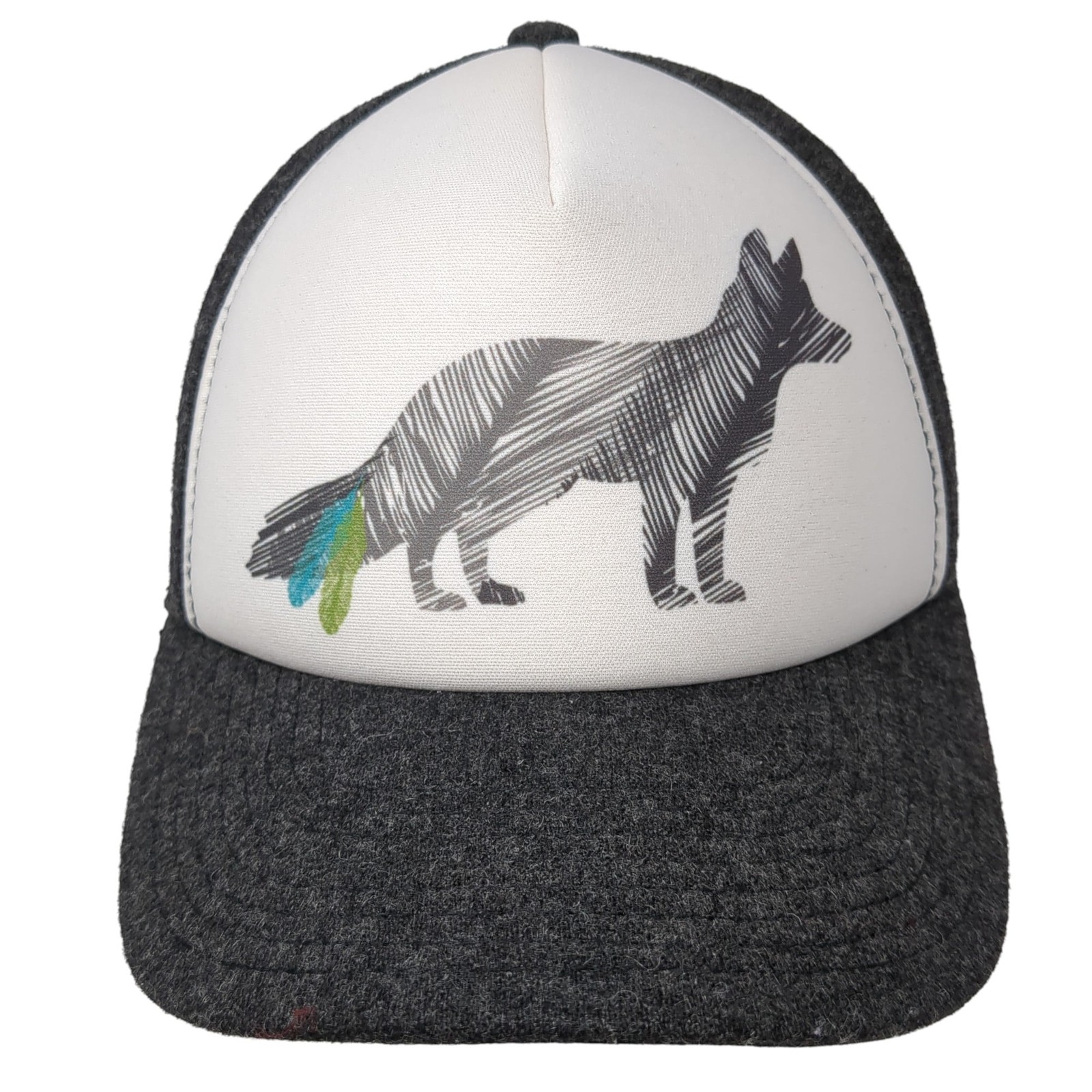Fox Snapback Hat Gray One Size Adjustable Colorbl… - image 1