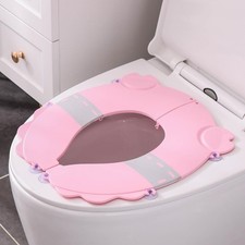 Portable Potty Training Seat Upgraded Non-Slip-Anti pinch buttocks, Pink