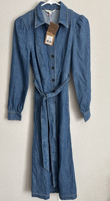 Boden Aubrey Denim Midi Shirt Dress