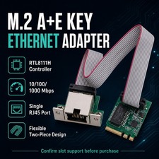 M.2 A E Gigabit Ethernet NIC Card RTL8111H 10/100/1000Mbps RJ45 LAN Adapter NGFF