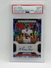 2021 Panini Prizm - Sensational Signatures Matt Ryan #SS-MR Navy Camo Prizm /25