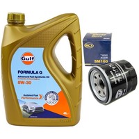 MotoröL Set Gulf Formula G 5W-30 4 Liter + ÖLfilter FüR Daihatsu Nissan Opel