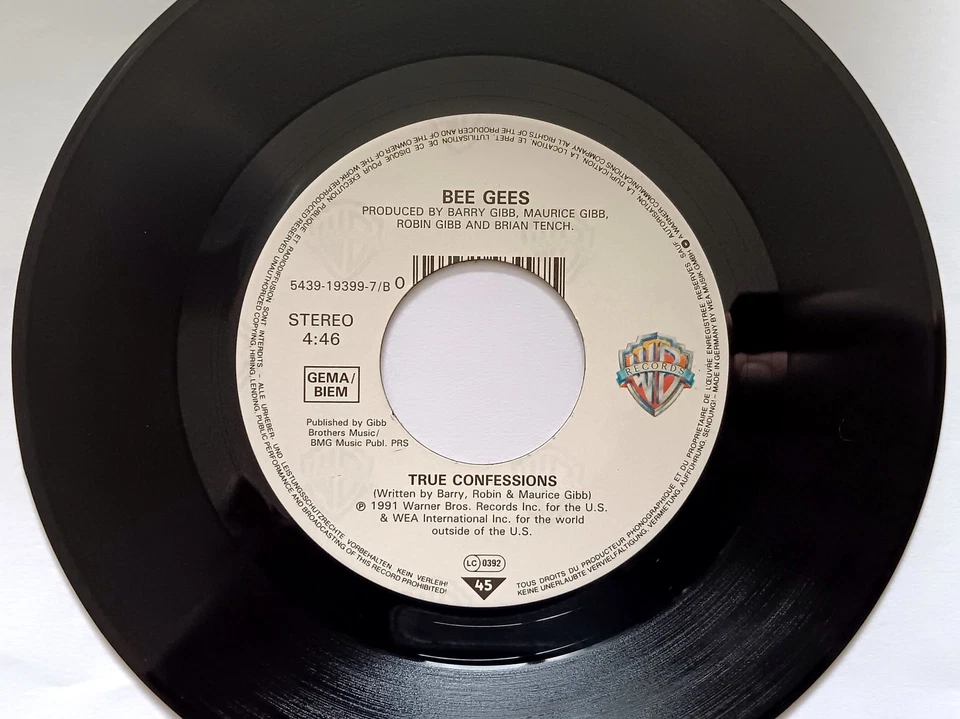 Bee Gees - Secret Love / True Confessions (1991) Pop, Soft Rock, 7", gebraucht - Bild 4 von 4