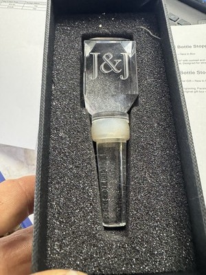 Crystal Bottle Stopper  J&J  Monogram