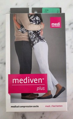Mediven Plus Medi Medical Compression Socks Calf Open Toe Beige Natural Size II