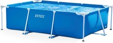 Image of "Intex 28272 Metal Frame Rectangular Outdoor Swimming Pool, Filter Pump Not Incl