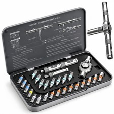 The Original Patented Screwdriver Set 24 in 1 Magnetic Ratchet with Grey