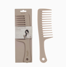 Wide-Tooth Detangling Hair Comb &ndash; Grey Anti-Breakage Hair Care Comb