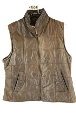 HIDE PARK Brown Leather Padded Gilet size M Womens Casual Outdoors 023504