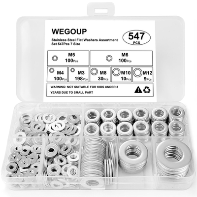 #ad Stainless Steel Flat Washers Assortment 18 8 304 Stainless Steel Metric Washe $9.99