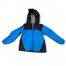 Columbia Hooded Puffer Jacket Kids 4T Blue Black Winter Coat
