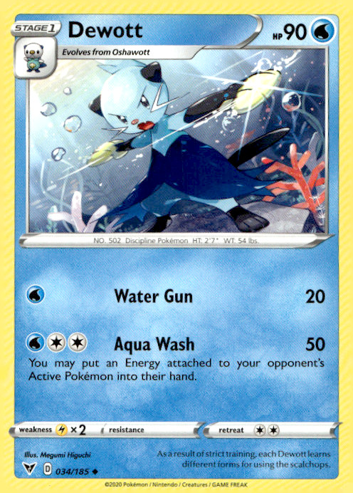 Dewott 034/185 Uncommon Regular SWSH04: Vivid Voltage LP