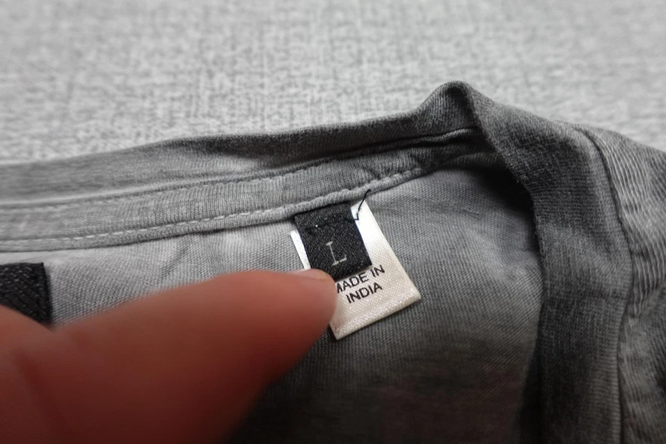 Camisa Diesel Para Hombre Grande Gris Cuello en V Bolsillo Ligera Elastizada Comodidad Suave Foto 3 de 4