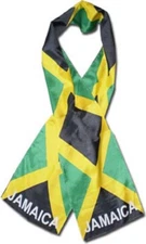 Jamaica Jamaican Country Lightweight Flag Printed Knitted Style Scarf 8"x60"