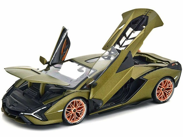 Lamborghini Sian FKP 37 Green Metallic 1/18 Diecast Model Car Bburago 11046grn for sale online