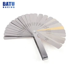 32 Blade Feeler Filler Gauge Spark Plug Gap Metric Imperial Measuring Brass Tool