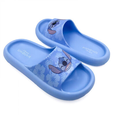 Lilo & Stitch Tropical Smiles Women's Flip Flop Cloud Comfort Slide Sandals Blue