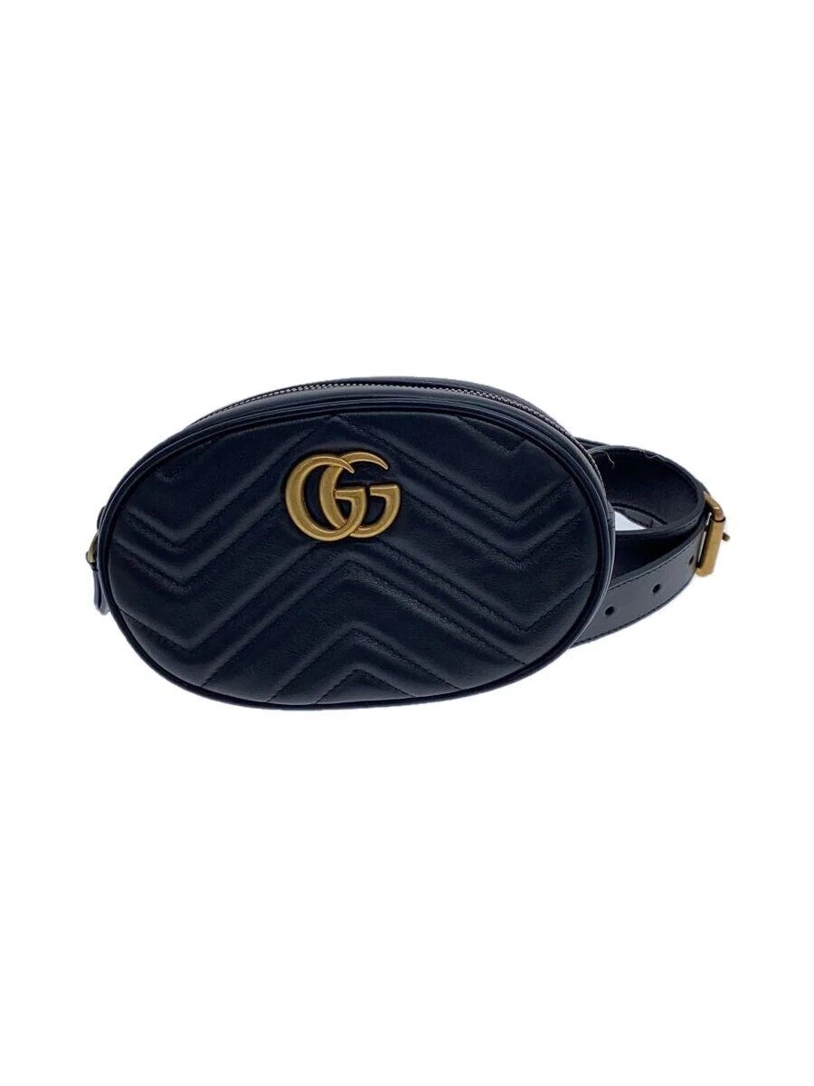 Sac taille GUCCI GG marmont cuir matelassé noir occasion