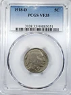 1918-D Buffalo Nickel PCGS VF35
