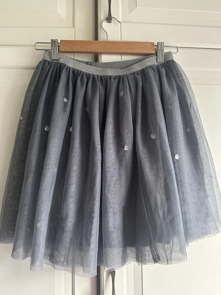 Falda Gap Niños Niñas Talla 12 Gris Tul Brillante Cintura Elástica Foto 2 de 4