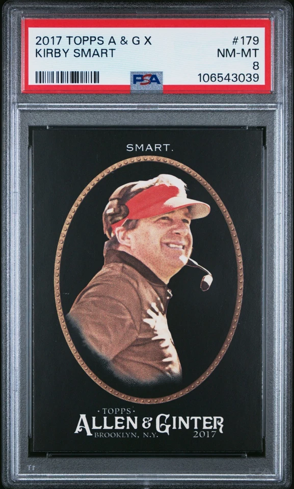 2017 Topps Allen & Ginter X #179 Kirby Smart Coach Rookie Card RC PSA 8 QTY - Image 3 of 4