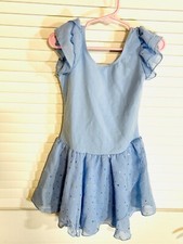 Arshiner Leotard Blue Jeweled Skirt Size Girls l0 140 CM New