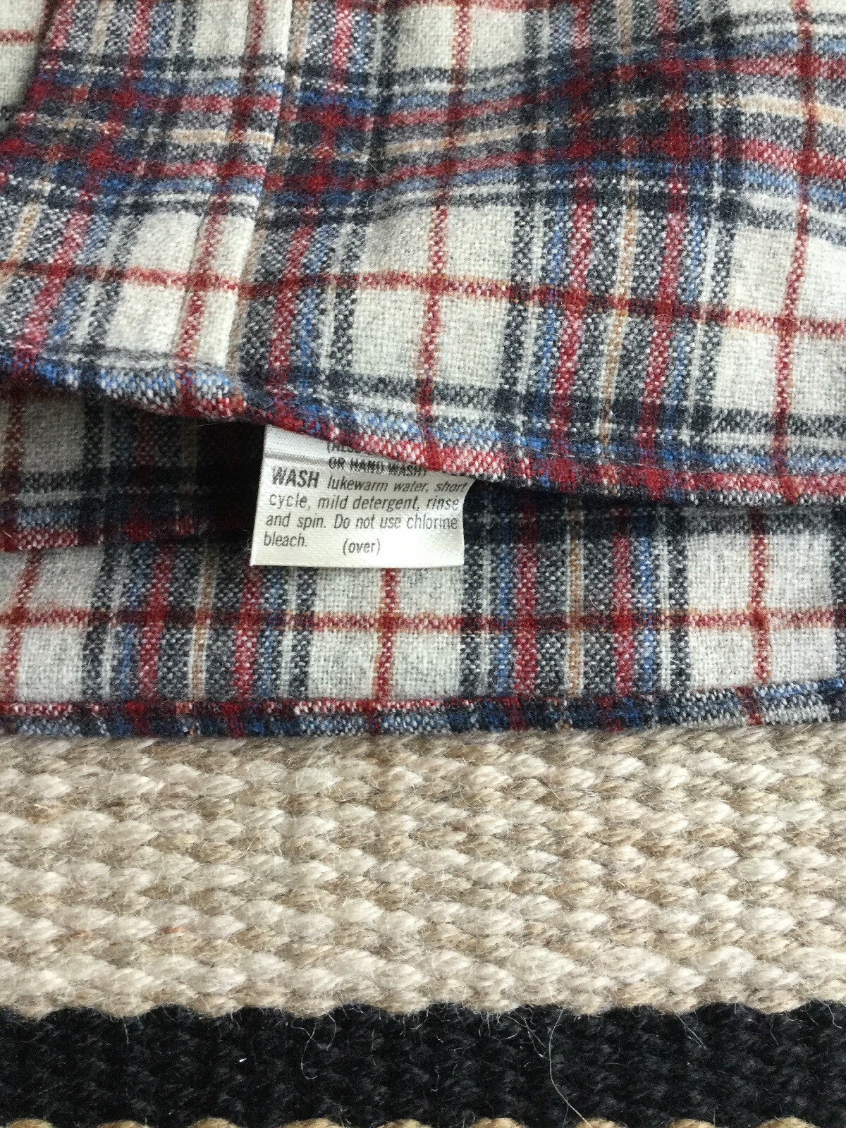 PENDLETON Button Up WOOL Flannel BOARD Shirt PLAI… - image 6