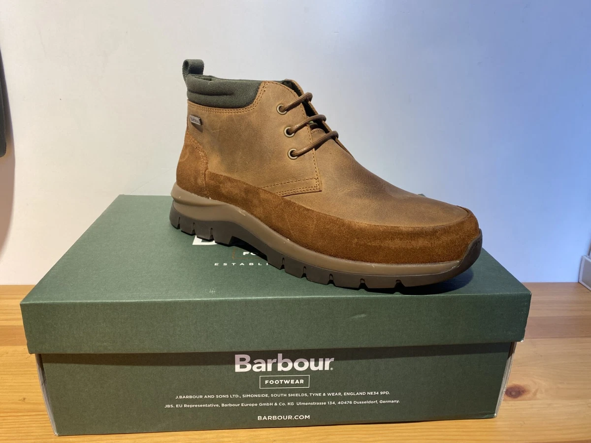 Barbour Underwood Chukka Boots BNIB Designer Mens Footwear Shoes Tan
