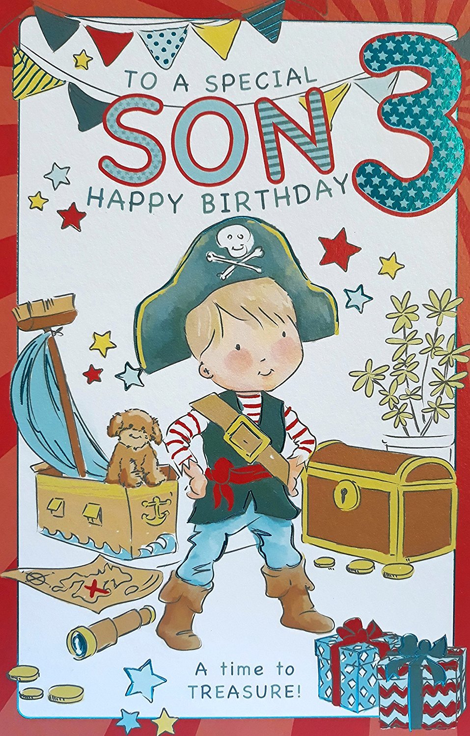 SON 3RD BIRTHDAY - ACTIVITY CARD - NEW