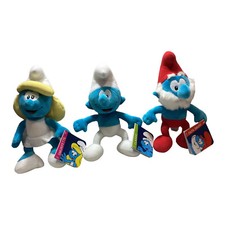 PEYO I PUFFI PUFFO PUFFETTA IN SOFT PELUCHE 28 CM PLUSH SMURF SCHLUMPFE PITUFOS