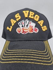 Las Vegas 4 Aces Of 4 A Kind Snapback Hat Embroidered Gambling Big Bear VTG
