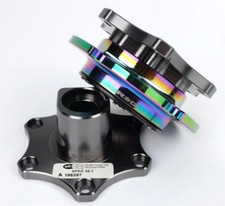 Nrg Sfi 42.1 Spec D Shaped Quick Release Gun Metal Body Neo Chrome Srk-r200gm-mc