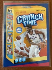 2020-21 Panini Donruss Crunch Time Press Proof Joel Embiid #6 Gold Philadelphia
