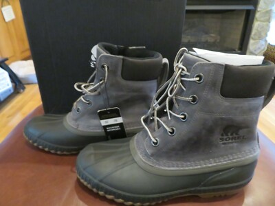 SOREL Mens Quarry Gray Black CHEYANNE II Short Nylon Duck Boot Men\'s Size 8 s-l500.jpg main image 3