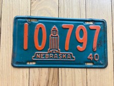 1940 Nebraska License Plate