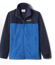 COLUMBIA Big Boys Steens Mountain Fleece Jacket Size M Color Blue Indigo
