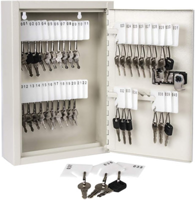 KYODOLED Key Storage Lock Box with Code,Locking Key Cabinet,40 Key Management Wa