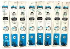 FISHKING 8 PACKS Snelled Octopus Size 1/0 Forged Steel Hook - 48 Hooks Total