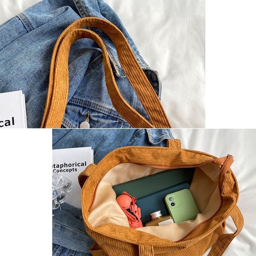 Women Canvas Shoulder Crossbody Bag Large Capacity Totes Pure Color Handbag - Picture 6 of 16