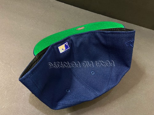 EXCLUSIVE CHICAGO CUBS FITTED HAT NAVY BLUE 1990 ASG PATCH GREEN UV CLUB 7 5/8 - 第 7/9 張圖片