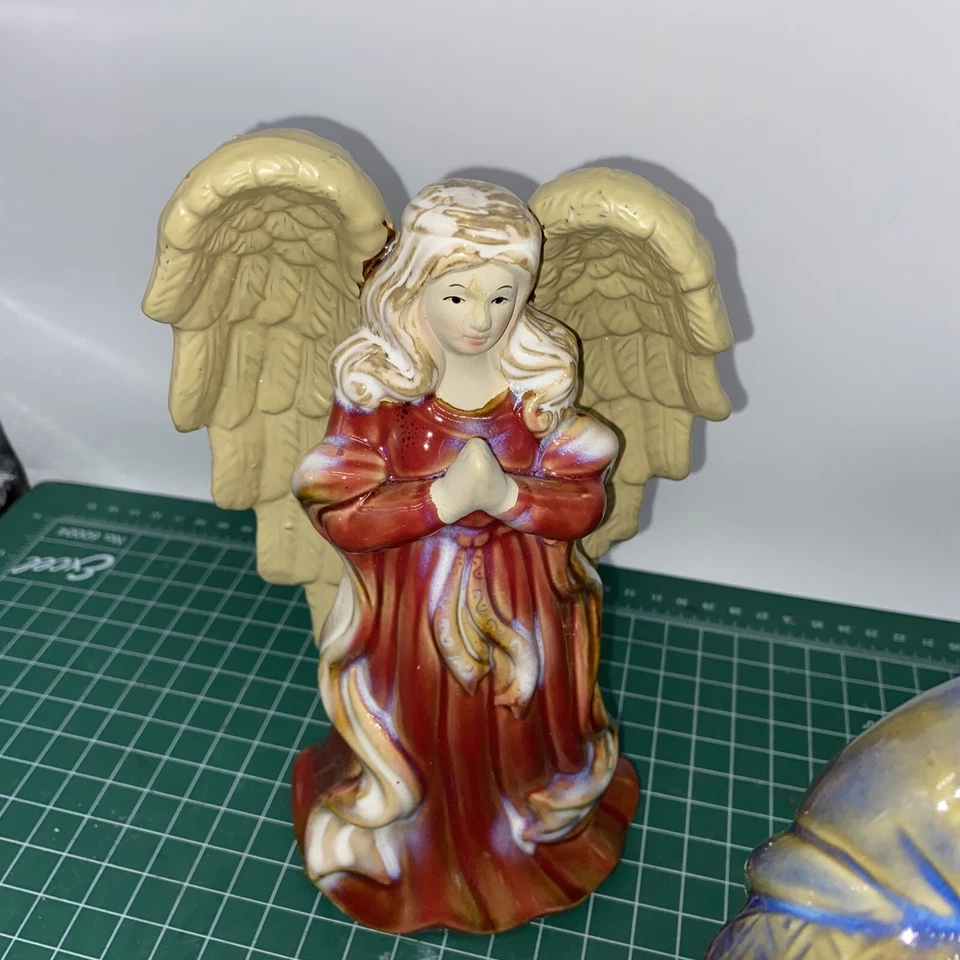 Juego de 10 figuras de porcelana brillante de 9" de belén de 10 piezas Holiday Home Gardens  Foto 3 de 4