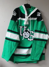 New Saskatchewan Huskies old time jersey style mid weight cotton hoodie men L