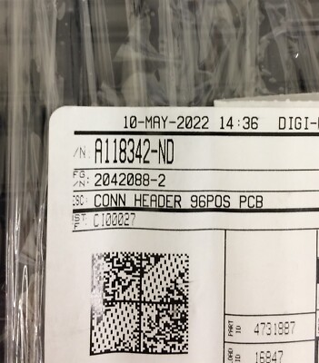 2042088-2 TYCO CONN HEADER 96POS PCB ROHS 2 PIECES