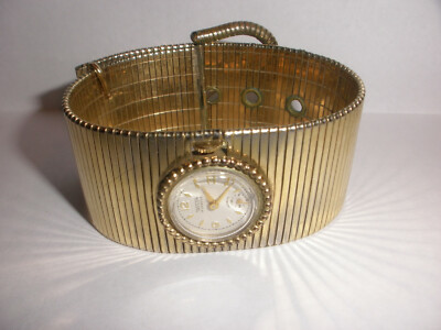 Bracelet-montre Vintage Taylor Pour Femme - Plaqué Or 10 Carats - Incabloc - Fonctionne